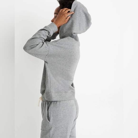 Miles(s) by Madewell Warmup Hoodie Sweatshirt in Light Heather Grey, Size XS - Picture 2 of 12